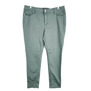 Womens Green Est 1946 Denim Jeans Contemporary Skinny Cotton Blend Stretch 12